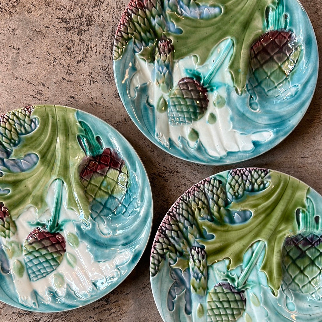 フランス　ヴィンテージ　ジャン/ロベール・クルティエ　ボウル　洋梨・リンゴ Keller and Guerin of Luneville and St Clements Asparagus Plate