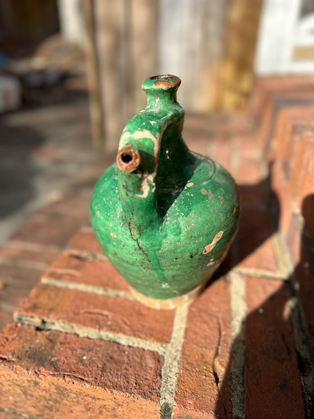 Green Glazed Pyrenees Cruche