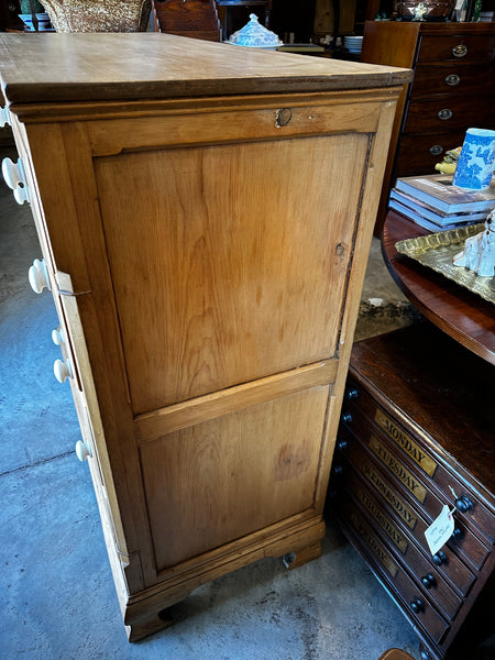 English Pine Paneled Chest
