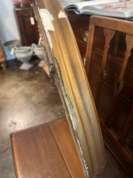 Large Round Gilt Frame Convex Mirror