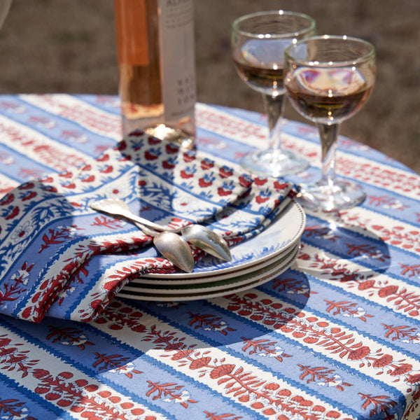 Avignon Napkins Red & Blue Set of 6