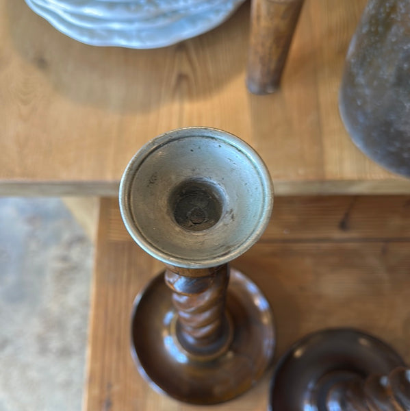 Pair of Barley Twist Candlesticks
