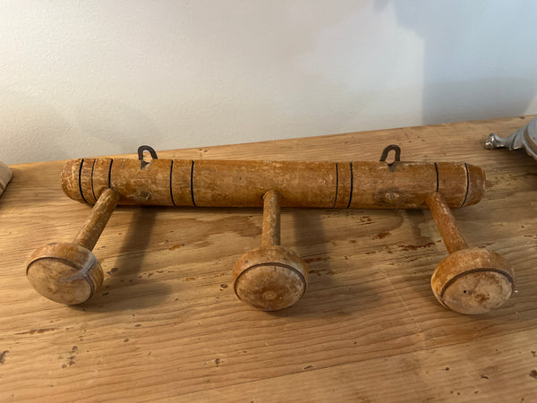 French Faux Bamboo Coat Hooks, 3 Hooks