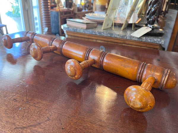 French Faux Bamboo Coat Rack, 4 Hooks