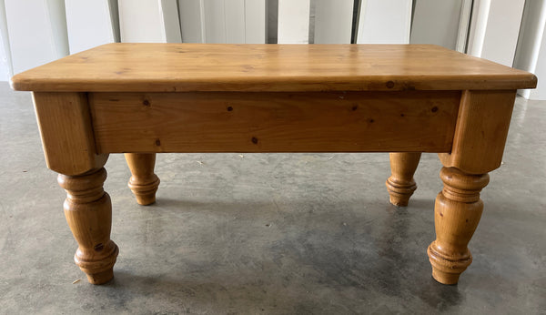 Small Pine Coffee Table with One Drawer