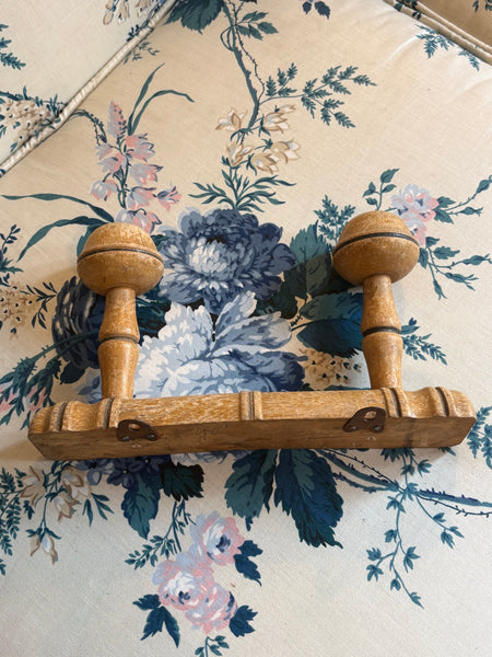 French Faux Bamboo Coat Hooks, 2 Hooks