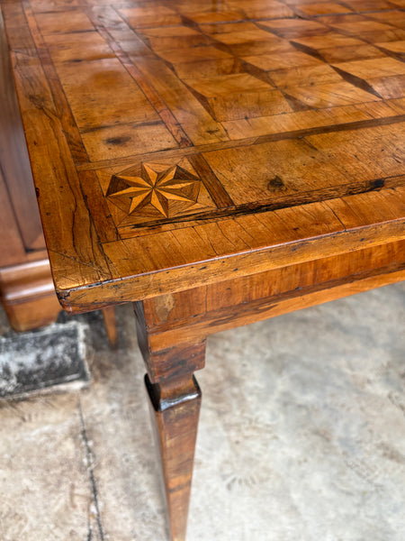 Inlaid Neoclassical One Drawer Side Table