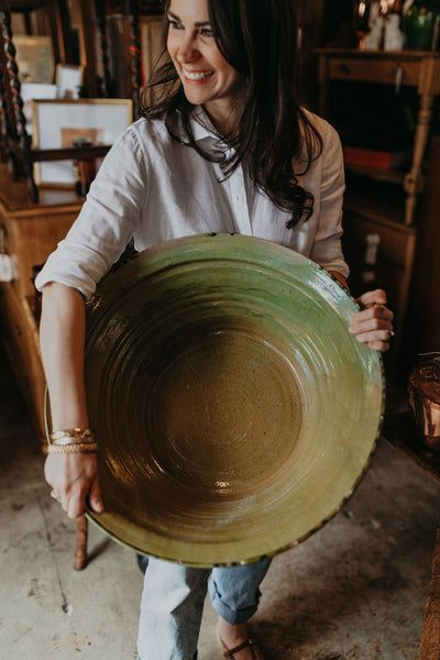 Spanish Crock, Green Glaze