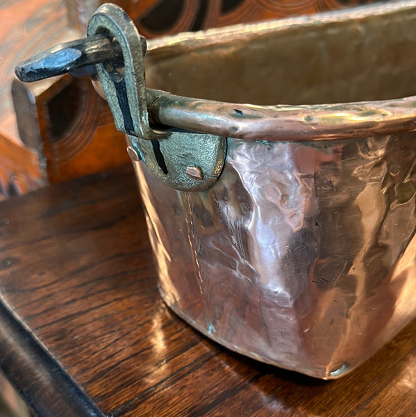 Copper Fish Kettle with Wrought Iron Handle