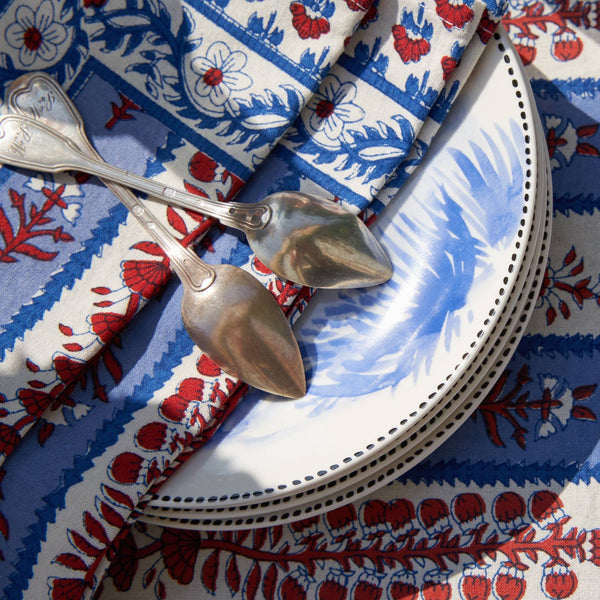 Avignon Napkins Red & Blue Set of 6