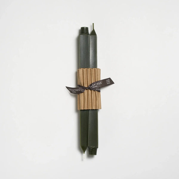 12" Square Taper Handmade Beeswax Candles: Antique