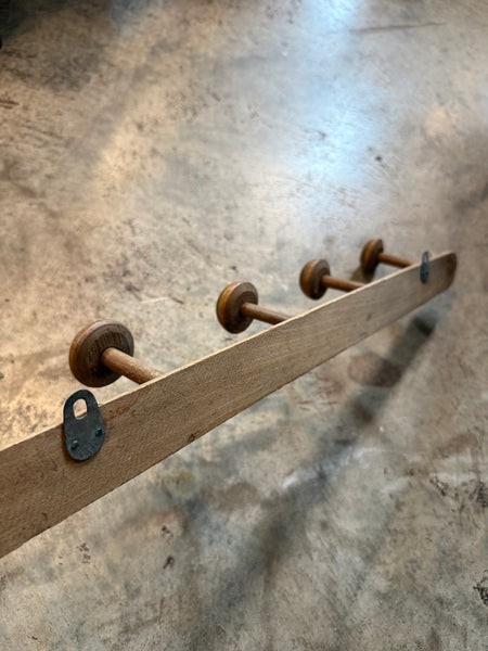French Faux Bamboo Coat Hooks, 5 Hooks