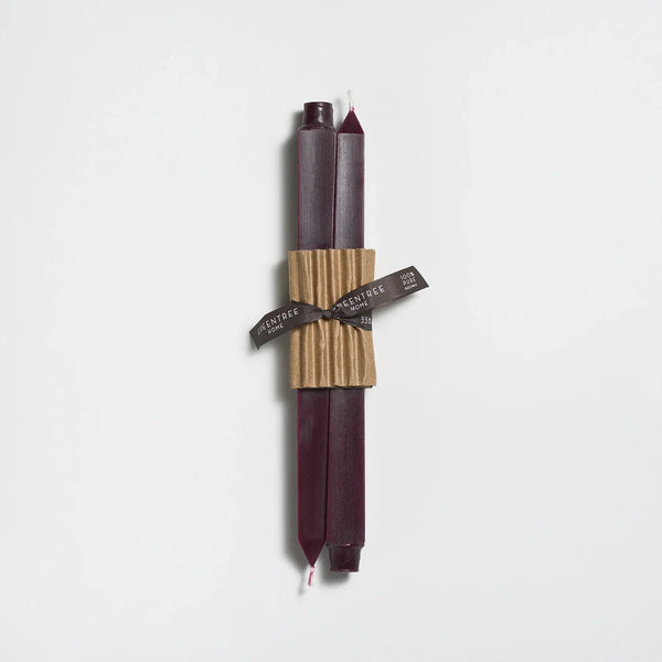 12" Square Taper Handmade Beeswax Candles: Turquoise