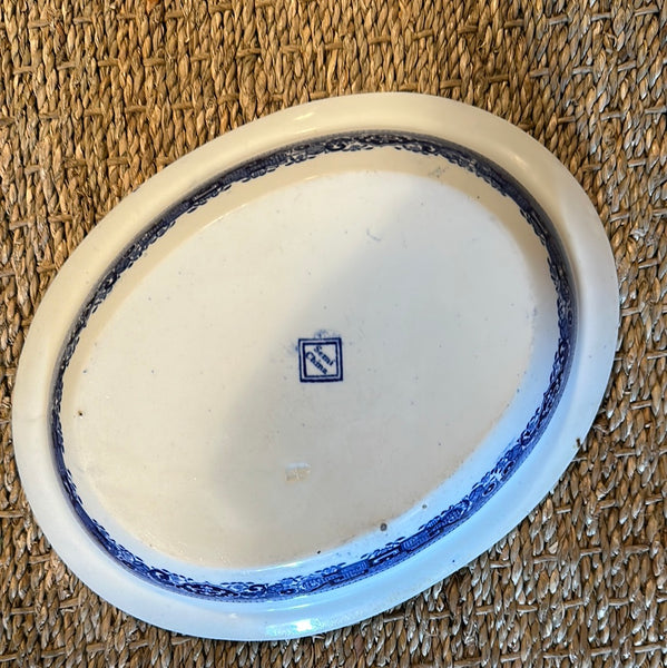 Oval Blue Willow Bowl