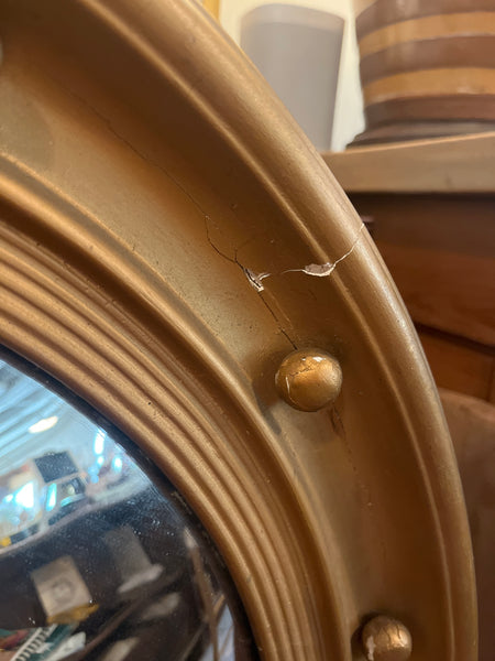 Large Round Gilt Frame Convex Mirror