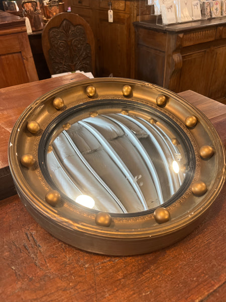 Round Gilt Frame Convex Mirror