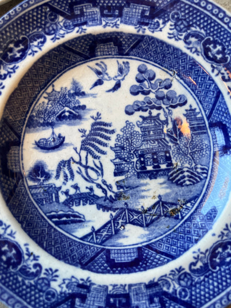 Very Small Blue Willow Plate