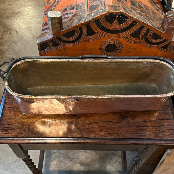 Copper Fish Kettle with Wrought Iron Handle