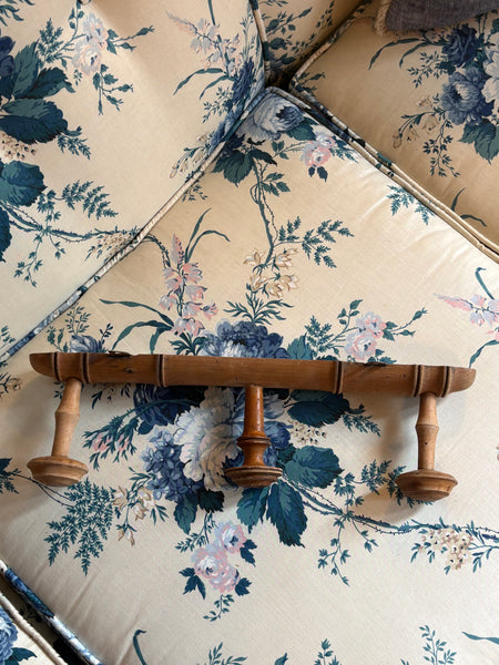 French Faux Bamboo Coat Hooks, 3 Hooks