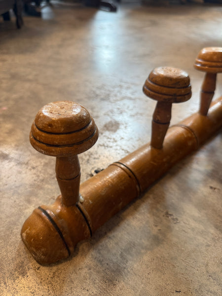 French Faux Bamboo Coat Hooks, 5 Hooks