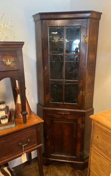 Walnut Corner Cupboard