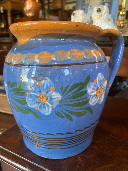 Pyrenees Jug, Blue with Floral Motif