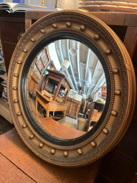 Round Gilt Frame Convex Mirror