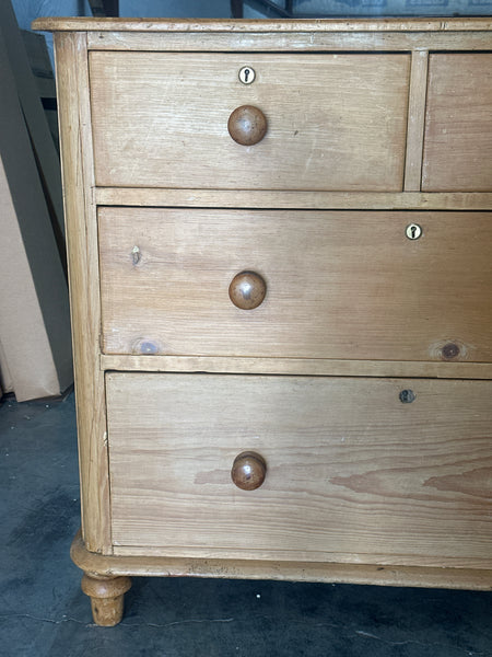 Pine Chest with Brass Escutcheons