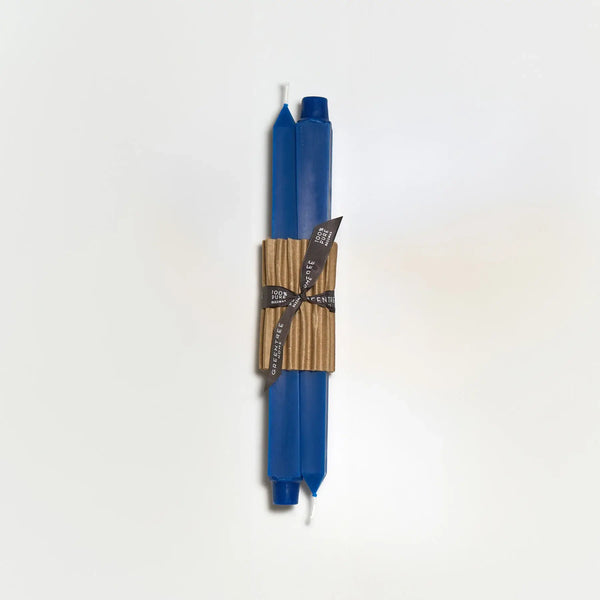 12" Square Taper Handmade Beeswax Candles: Celadon
