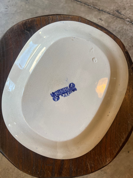 Small Blue Willow Platter, Staffordshire