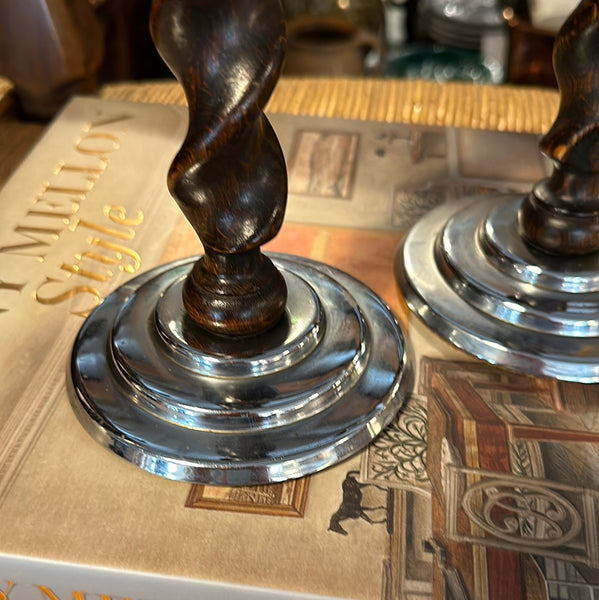 Pair of Barley Twist Candlesticks