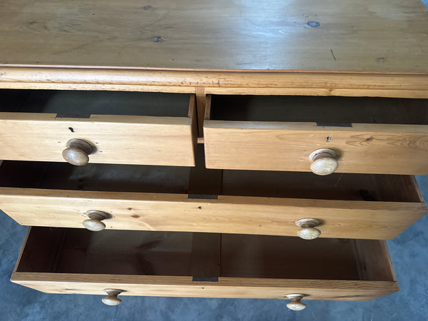 Pine Chest with Wood Pulls