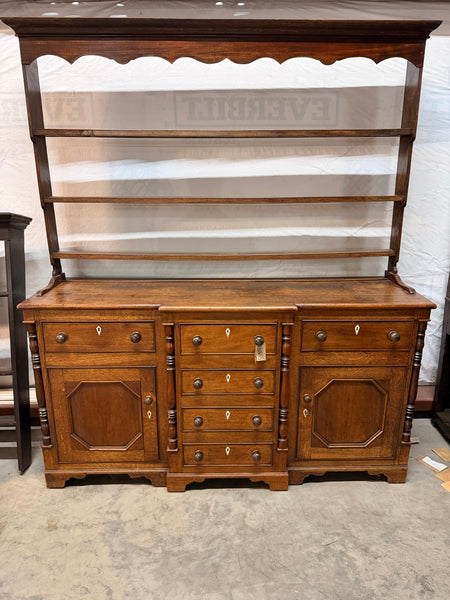 Mahogany and Oak Dresser with Rack
