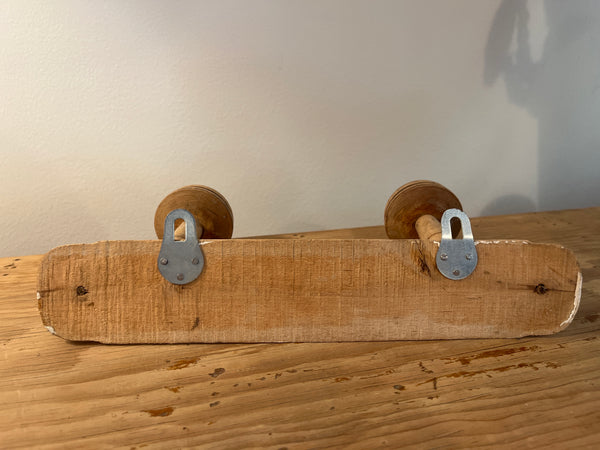 French Faux Bamboo Coat Hooks, 2 Hooks