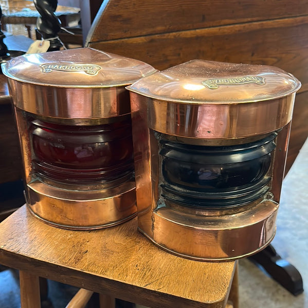Pair of Copper Dutch Ship Lights
