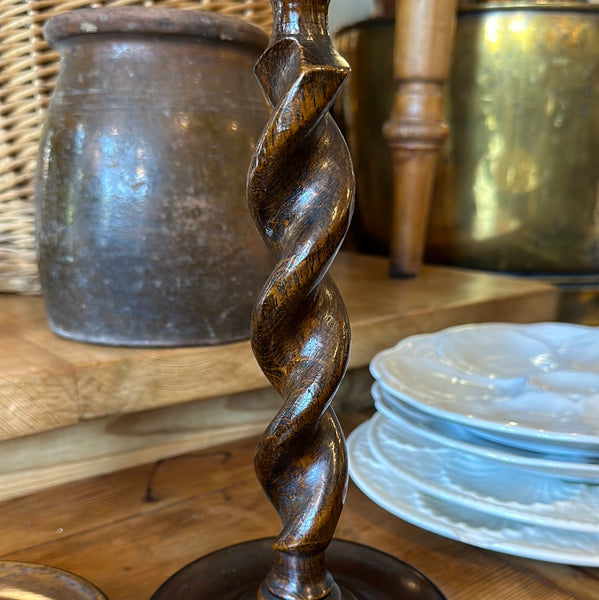 Pair of Barley Twist Candlesticks
