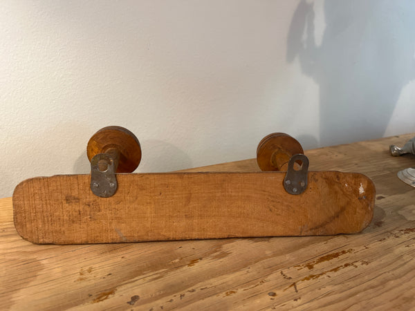 French Faux Bamboo Coat Hooks, 2 Hooks