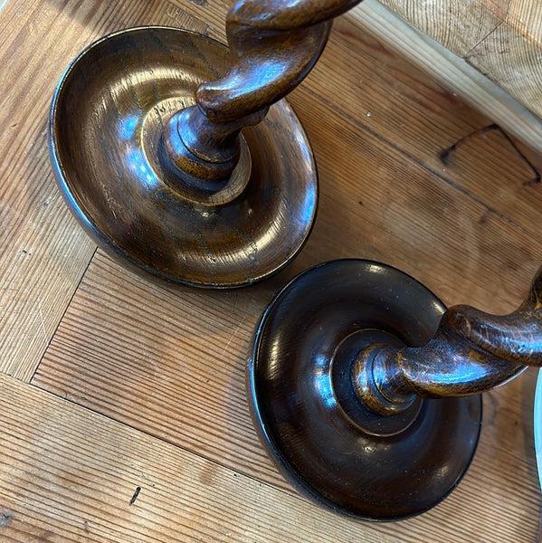 Pair of Barley Twist Candlesticks