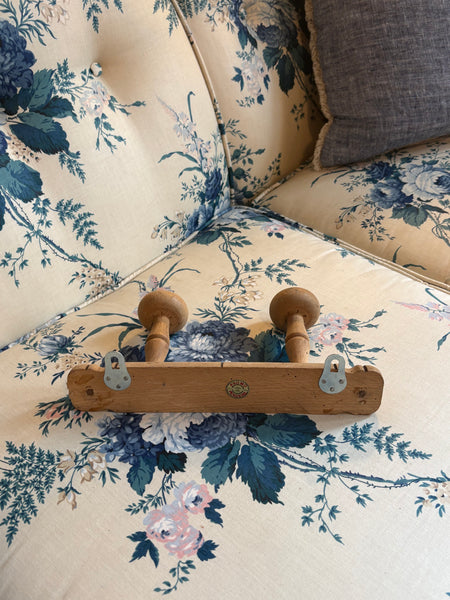 French Faux Bamboo Coat Hooks, 2 Hooks