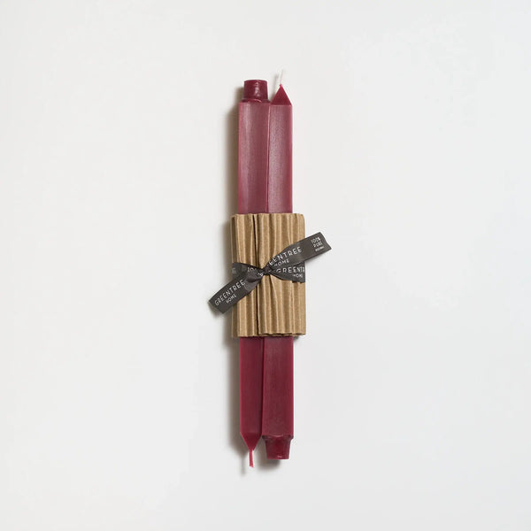 12" Square Taper Handmade Beeswax Candles: Celadon