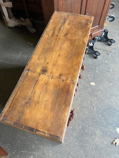 English Pine Bank of Drawers, England