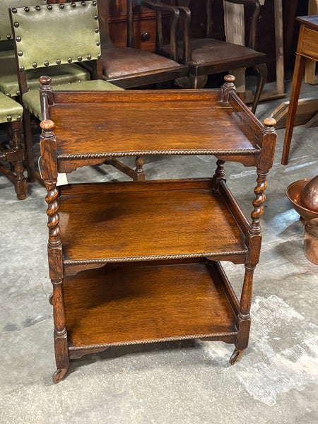 English Oak Tea Trolley