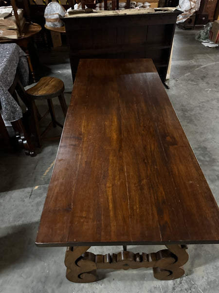 French Oak and Iron Spanish-Style Table