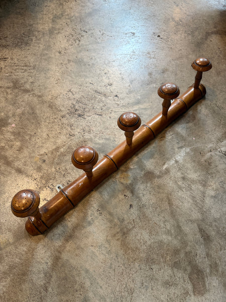 French Faux Bamboo Coat Hooks, 5 Hooks