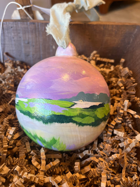 Hand Painted Marsh Ornaments, by Angela Hughes Zokan