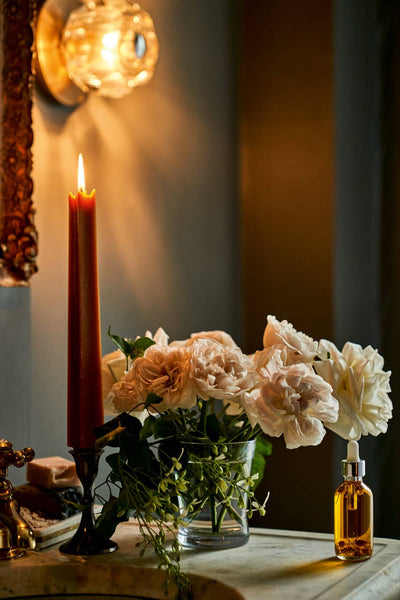 12" Square Taper Handmade Beeswax Candles: Bamboo
