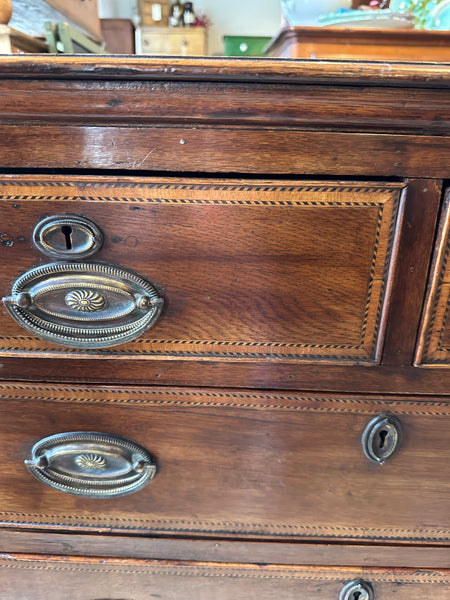 George III Oak Chest with Inlay