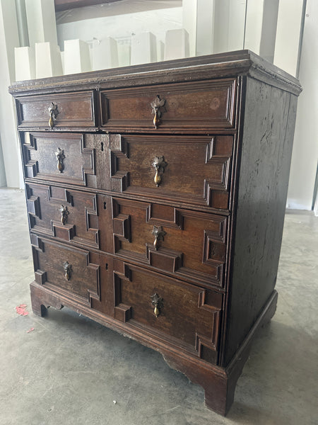 Moulded Front Oak Chest