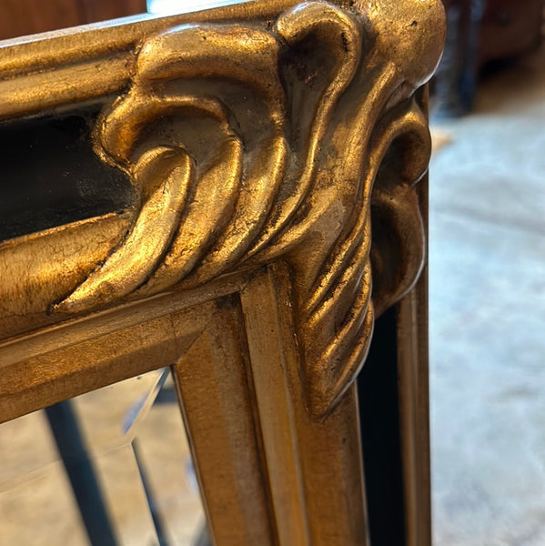 Mirror with Gold and Black Frame