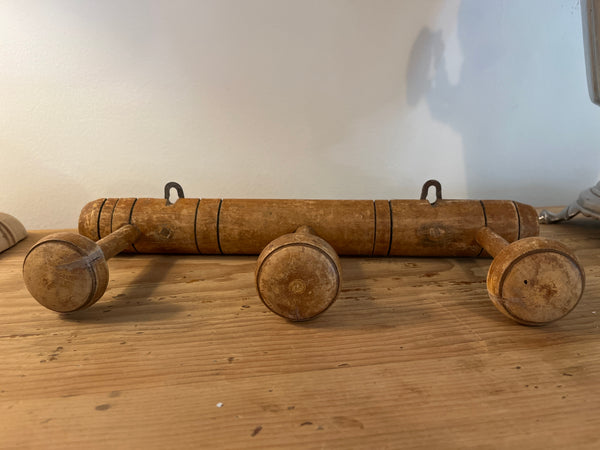 French Faux Bamboo Coat Hooks, 3 Hooks